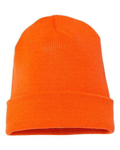 YP Classics Cuffed Beanie - Blaze Orange Front