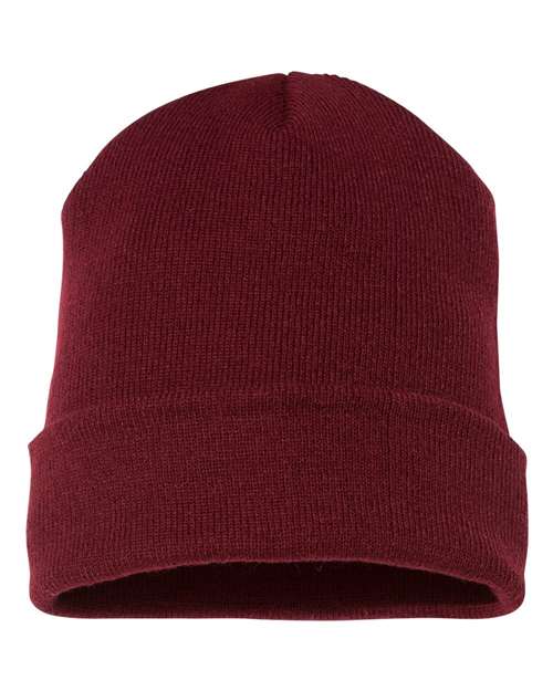YP Classics Cuffed Beanie - Maroon Front
