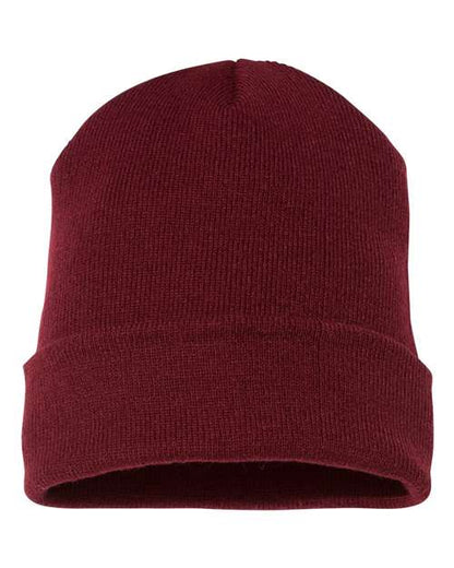 YP Classics Cuffed Beanie - Maroon Front