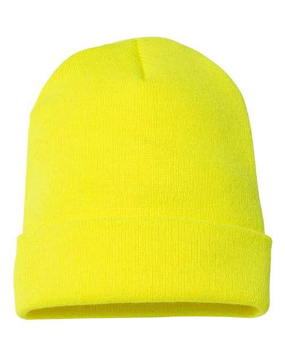YP Classics Cuffed Beanie - Safety Yellow Front