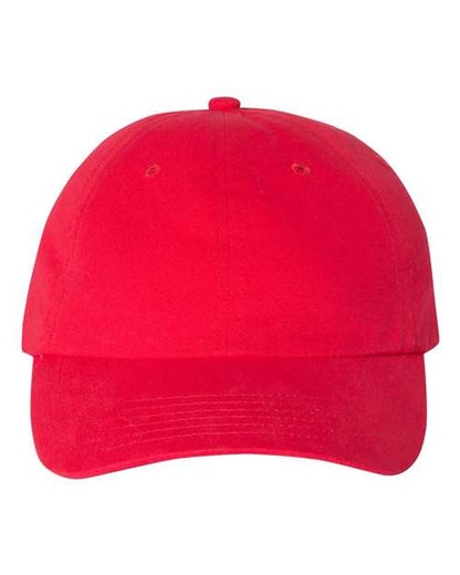 Valucap Brushed Twill Cap - Red Front
