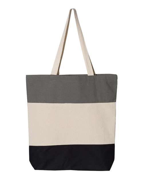 Q-Tees 11L Tri-Color Tote - Back