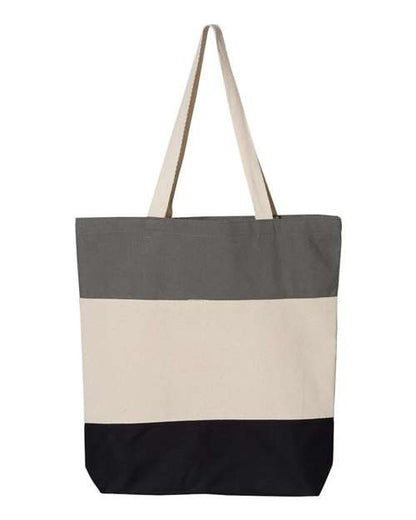 Q-Tees 11L Tri-Color Tote - Back