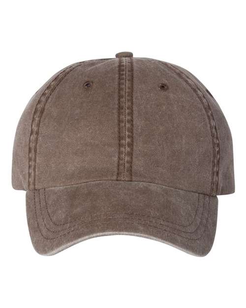 Valucap Pigment-Dyed Cap - Brown Front