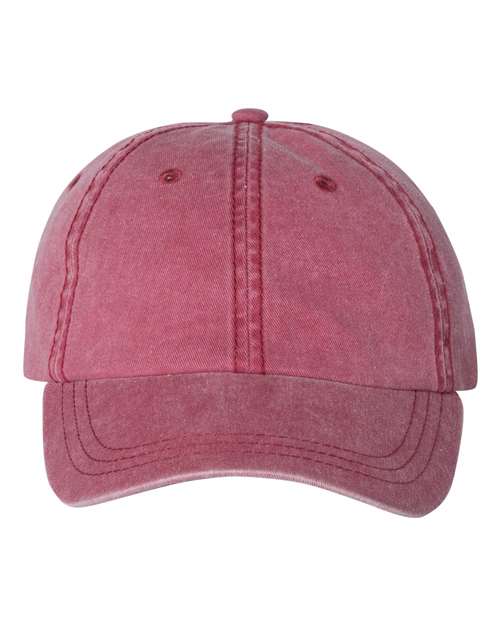 Valucap Pigment-Dyed Cap - Cardinal Front