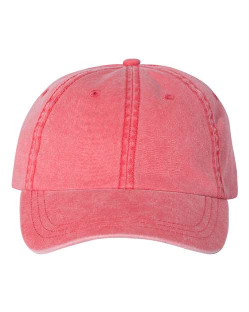 Valucap Pigment-Dyed Cap - Red Front
