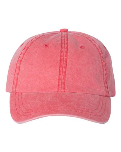 Valucap Pigment-Dyed Cap - Red Front