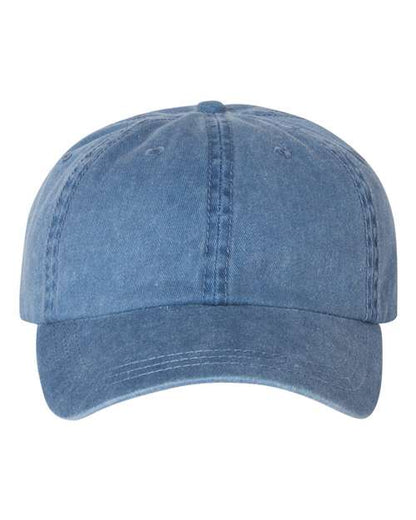 Valucap Pigment-Dyed Cap - Royal Blue Front