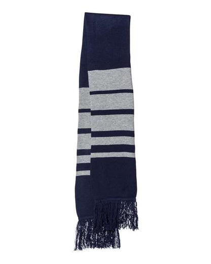 Sportsman Soccer Scarf - Navy/ Heather Grey Front