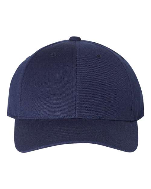 YP Classics Premium Curved Bill Snapback Cap - Navy Front