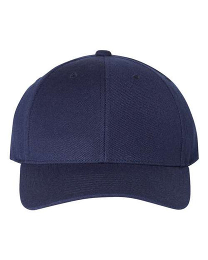 YP Classics Premium Curved Bill Snapback Cap - Navy Front