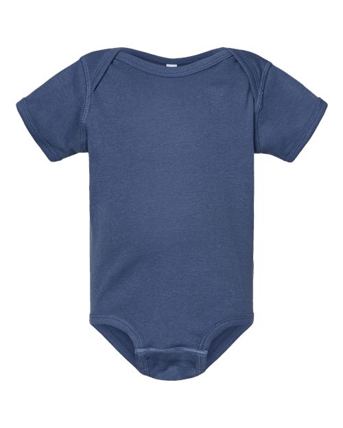 Rabbit Skins Infant Baby Rib Bodysuit - Indigo Front