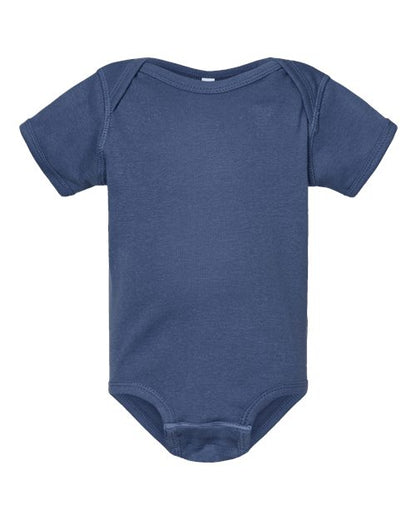 Rabbit Skins Infant Baby Rib Bodysuit - Indigo Front