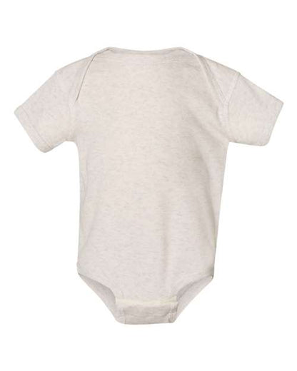 Rabbit Skins Infant Baby Rib Bodysuit - Natural Heather Front