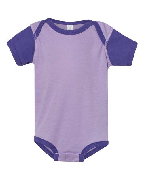 Rabbit Skins Infant Baby Rib Bodysuit - Lavender/ Purple Front