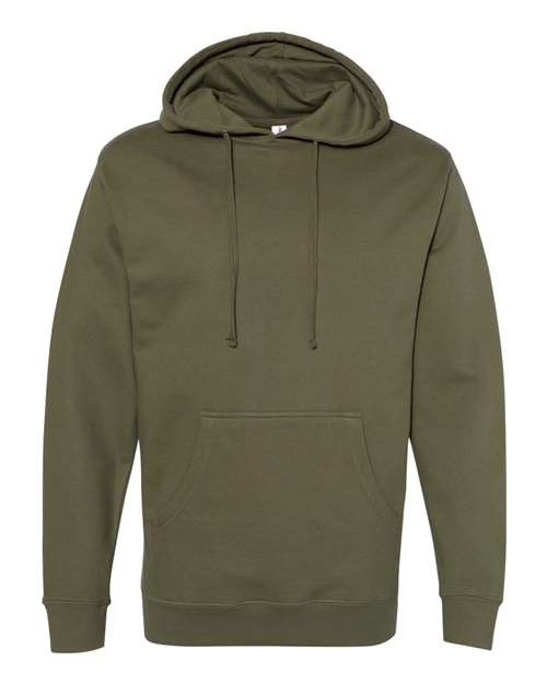 Independent Trading Co. Unisex Midweight Hooded Sweatshirt - Army Front