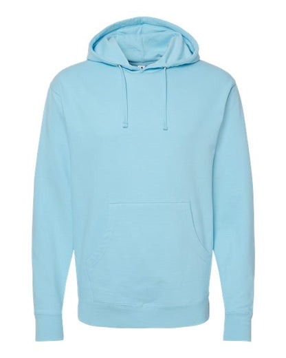 Independent Trading Co. Unisex Midweight Hooded Sweatshirt - Blue Aqua Front
