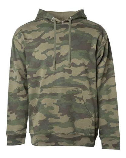 Independent Trading Co. Unisex Midweight Hooded Sweatshirt - Forest Camo Front