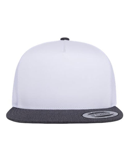 YP Classics Classic Five-Panel Trucker Cap - Dark Heather/ White/ White Front
