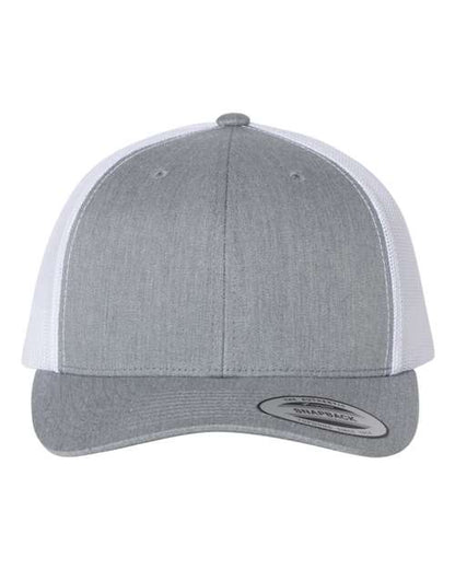 YP Classics Retro Trucker Cap - Heather Grey/ White Front
