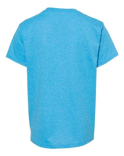 Youth Heavy Cotton™ T-Shirt - Heather Sapphire Back