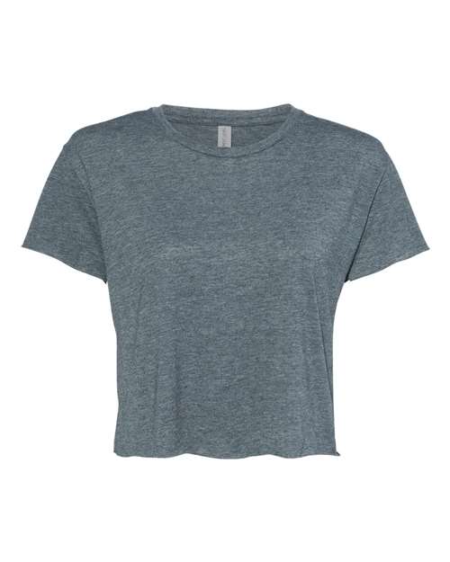 Next Level Women's Festival Crop Top - Antique Denim Front