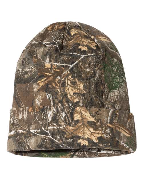 Kati 12" Licensed Camo Cuffed Beanie - Realtree Edge Front
