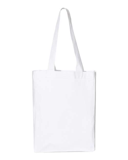 Q-Tees 12L Gussetted Shopping Bag - White Front