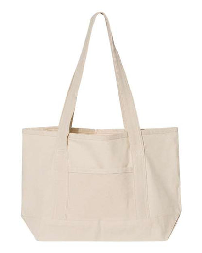 Q-Tees 20L Small Deluxe Tote - Natural/ Natural Front