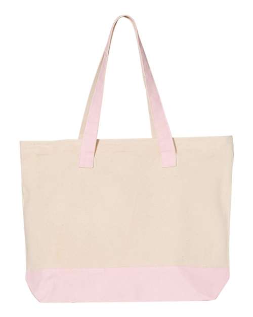 Q-Tees 19L Zippered Tote - Back