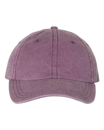 Valucap Pigment-Dyed Cap - Wine Front