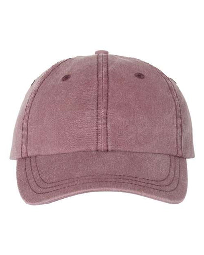 Valucap Pigment-Dyed Cap - Maroon Front