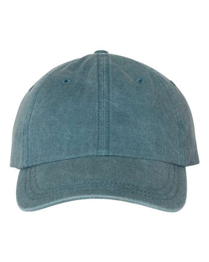 Valucap Pigment-Dyed Cap - Teal Front