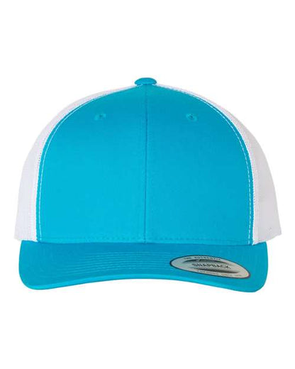 YP Classics Retro Trucker Cap - Turquoise/ White Front
