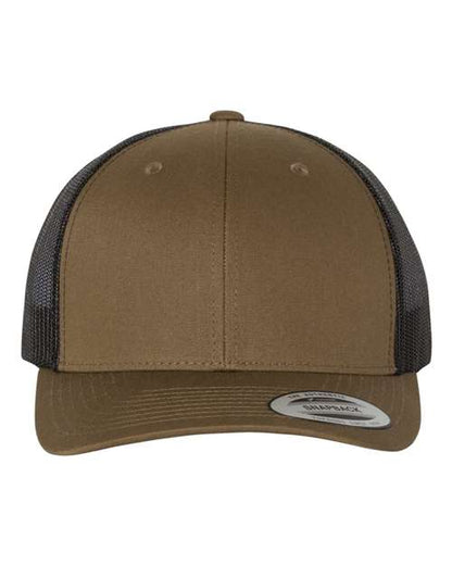 YP Classics Retro Trucker Cap - Coyote Brown/ Black Front