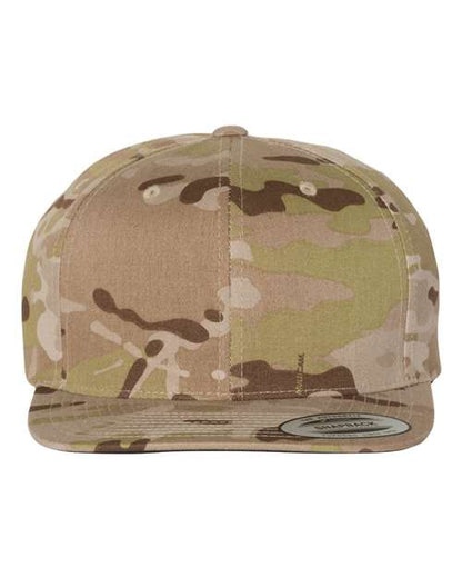 YP Classics Premium Flat Bill Snapback Cap - Multicam Arid Front