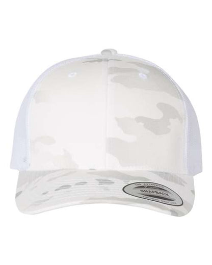 YP Classics Retro Trucker Cap - Multicam Alpine/ White Front