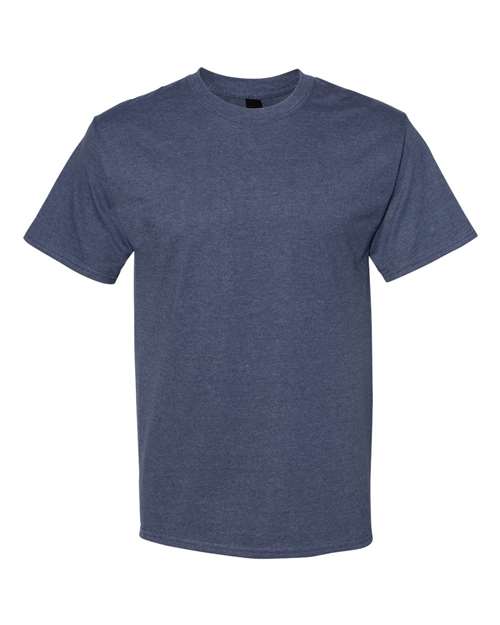 Hanes Unisex Beefy-T® T-Shirt - Heather Navy Front