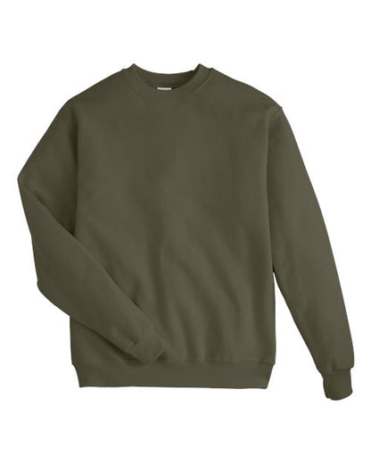 Hanes Unisex EcoSmart® Crewneck Sweatshirt - Fatigue Green Front