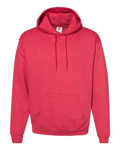 Hanes Unisex EcoSmart® Hooded Sweatshirt - Heather Red Front