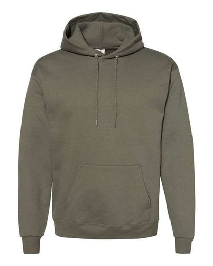 Hanes Unisex EcoSmart® Hooded Sweatshirt - Fatigue Green Front