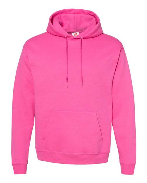 Hanes Unisex EcoSmart® Hooded Sweatshirt - Wow Pink Front