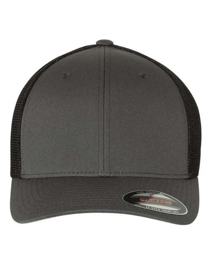 Flexfit Trucker Cap - Charcoal/ Black Front