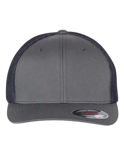 Flexfit Trucker Cap - Charcoal/ Navy Front