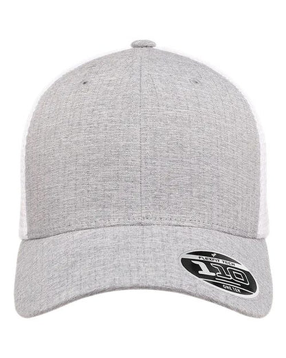 Flexfit 110® Mesh-Back Cap - Melange Silver/ White Front