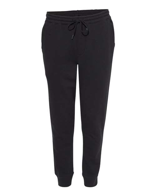 Independent Trading Co. Men's Midweight Fleece Sweatpants - Black Front