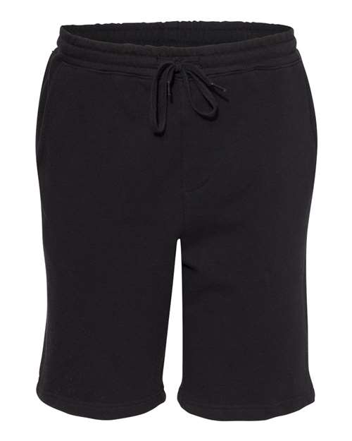 Independent Trading Co. Men's Midweight Fleece Shorts - Black Front
