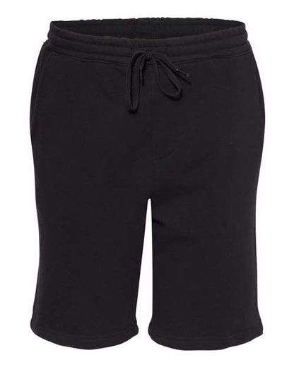 Independent Trading Co. Men's Midweight Fleece Shorts - Black Front