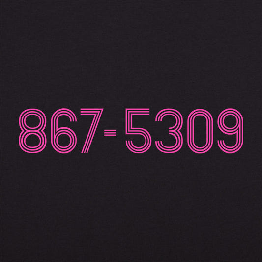 867-5309 Jenny's Retro Neon Phone Number graphic tee design