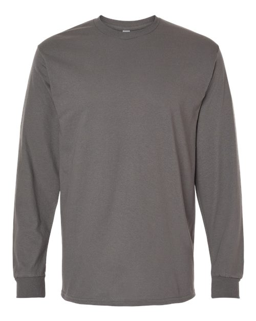 Unisex Heavy Cotton™ Long Sleeve T-Shirt - Charcoal Front